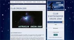 Desktop Screenshot of clubastroorion2000.com